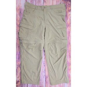 REI Co-Op Mens Convertible Pants 42W x 28L Nylon/Spandex Beige